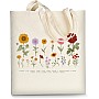 AUSVKAI Canvas Tote Bag Aesthetic for Women, Cute Reusable Cloth Cotton Bags for College Shopping Beach Grocery Trendy Gifts
