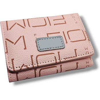 Generic Elegant Women's Small Cute Tri-Fold Wallet, Pink 4, Faux Leather, 7 Card Slots, Waterproof