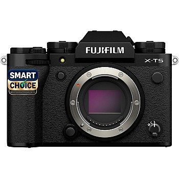 Fujifilm X-T5 40MP APS-C X-Trans Sensor|Smartchoice|Pixel Shift|IBIS System|Ultra high Resolution mirrorless Camera|6.2k 30p|Subject Tracking|Touchtracking|Quick Lever for Photo/Video-Black