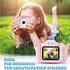 GHAZAL Kids Digital Camera, 48MP, 2.0 Inch HD IPS Screen, 1080P Video, Blue and Green, Cartoon Tyrannosaurus Design