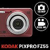 كاميرا ديجيتال بيكسبرو فريندلي زووم FZ55-RD بدقة 16MP مع تقريب بصري 5X وزاوية عريضة 2.8 سم وشاشة ال سي دي 2.7 بوصة من كوداك (لون أحمر)