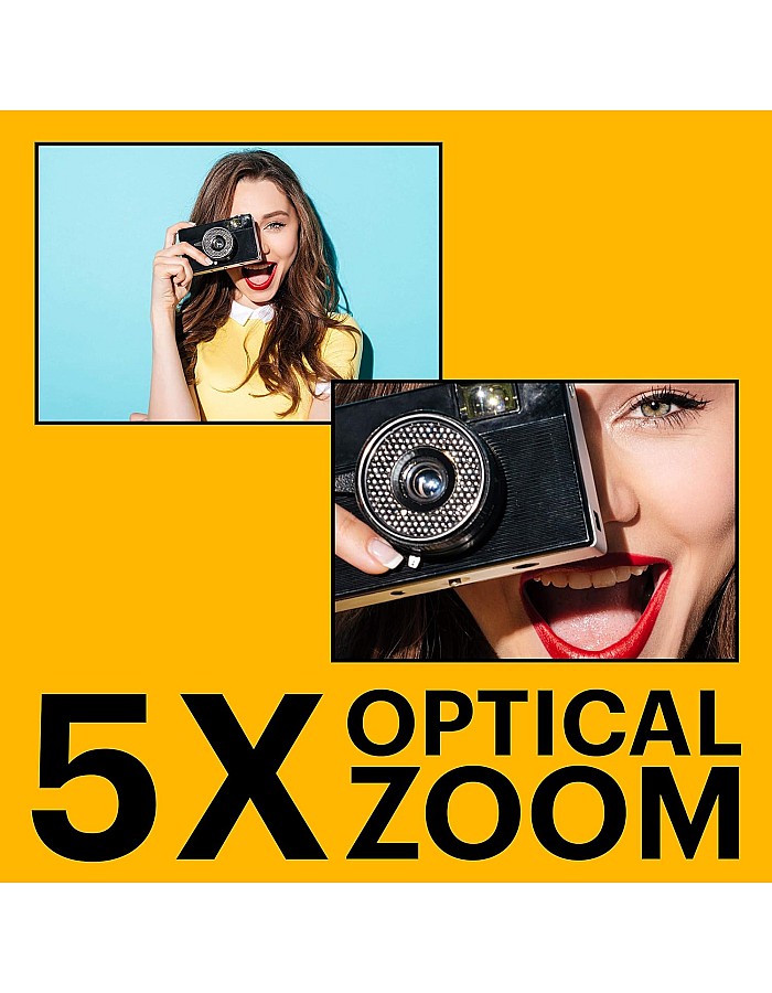 كاميرا ديجيتال بيكسبرو فريندلي زووم FZ55-RD بدقة 16MP مع تقريب بصري 5X وزاوية عريضة 2.8 سم وشاشة ال سي دي 2.7 بوصة من كوداك (لون أحمر)