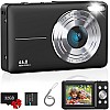 Prosight Digital Camera, FHD 1080P Kids Camera With 32GB Card, 16X Digital Zoom, 44MP Compact Point and Shoot, Portable Mini for Teens Boys Girls