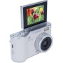 Digital Camera for Photography, 1080P 48MP Vlogging Camera with 2.4 Inch 180° Flip Screen, 8X Digital Zoom Compact Retro Camera (White)