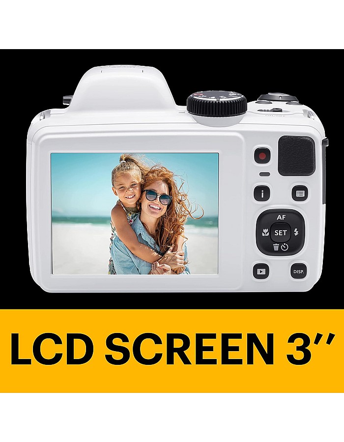 Kodak AZ401-WH PIXPRO 16MP Digital Camera, 3", White