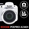 Kodak AZ401-WH PIXPRO 16MP Digital Camera, 3", White