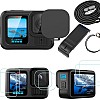 T Tersely Silicone Sleeve Case for GoPro Hero 13 Black Cameras with Battery Side Cover, Screen Protectors, Lens Caps & Lanyard – Complete Accessories & Protection Kit Bundle for GoPro 13