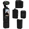 fashion mania Silicone Protective Case Cover for DJI Osmo Pocket 3, All-Round Protection DJI OSMO Pocket 3 Creator Combo Accessories (Black)