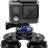 Suction Cup Tripod Stand Universal Portable Rubber Suction Cup Car Mount Compatible with Action Cameras and Camcorders, Black