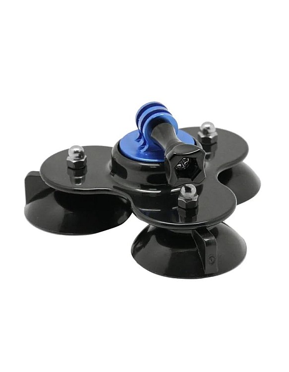 Suction Cup Tripod Stand Universal Portable Rubber Suction Cup Car Mount Compatible with Action Cameras and Camcorders, Black