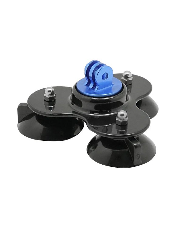 Suction Cup Tripod Stand Universal Portable Rubber Suction Cup Car Mount Compatible with Action Cameras and Camcorders, Black