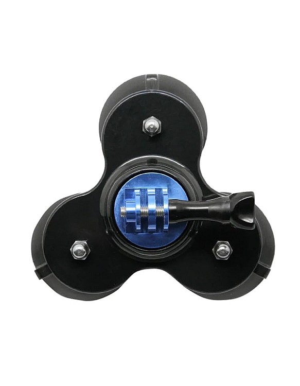 Suction Cup Tripod Stand Universal Portable Rubber Suction Cup Car Mount Compatible with Action Cameras and Camcorders, Black