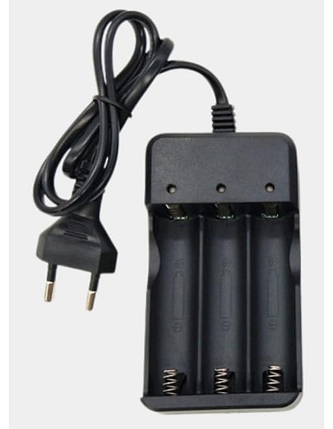 شاحن رئيسي MS-303A لبطاريات ليثيوم ايون 18650 مع 3 مقابس بجهد 220V