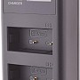 شاحن USB مزدوج لبطارية الكاميرا W126 8.4 فولت مع كابل USB - أسود