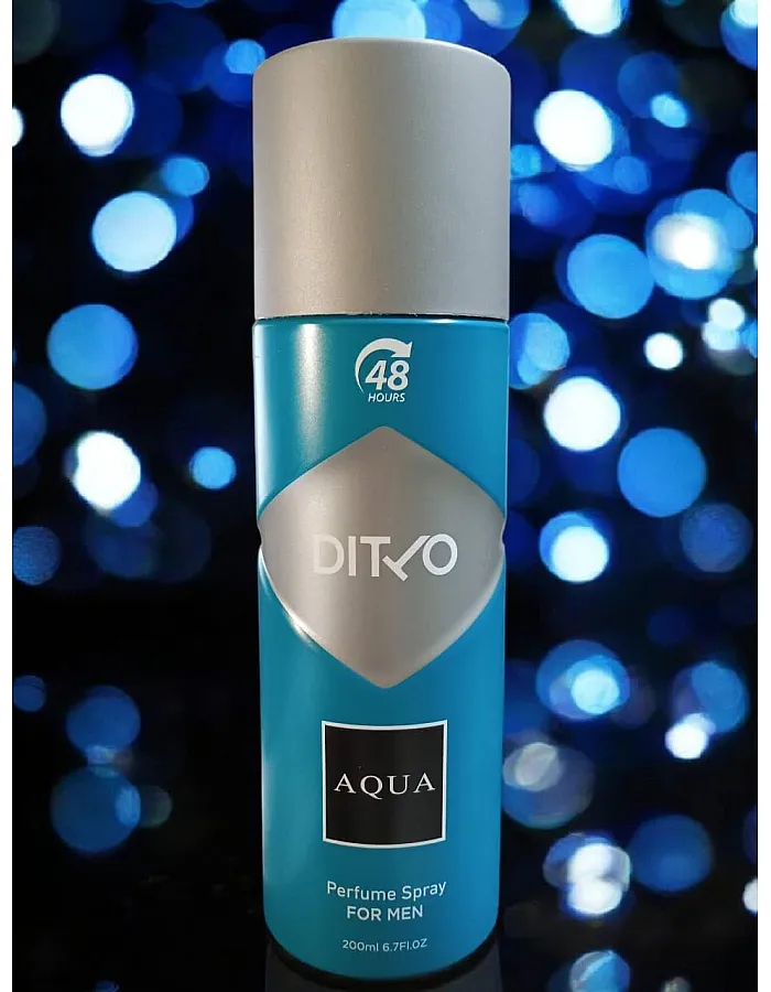 DITTO عطر بخاخ رجالي فائق التركيز - يدوم 48 ساعة - حماية طويلة الأمد من الرائحة - 200 مل (AQUA)