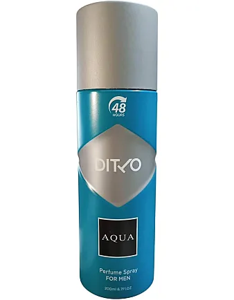 DITTO عطر بخاخ رجالي فائق التركيز - يدوم 48 ساعة - حماية طويلة الأمد من الرائحة - 200 مل (AQUA)
