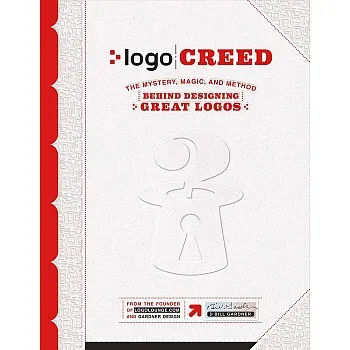 مطبوع عليه شعار Creed: Mystery ، لعبة السحر Magic ، و طريقة خلف لتصميم شعارات رائعة
