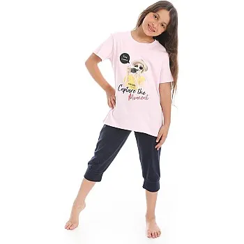 CAESAR Girls girls printed cotton T-Shirt With Short Set girls printed cotton T-Shirt With Short Set
