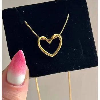 Crown Store Pure Stainless Steel Heart Pendant Necklace for Women Girls Gift Box