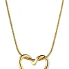 Crown Store Pure Stainless Steel Heart Pendant Necklace for Women Girls Gift Box
