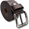 AYSLE 1646 Men’s Genuine Leather Casual Belt | Heavy-Duty Scratch-Resistant Metal Buckle | 5 cm Width | Double Loop Design | 3 Colors | 10 Sizes