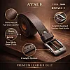 AYSLE 1646 Men’s Genuine Leather Casual Belt | Heavy-Duty Scratch-Resistant Metal Buckle | 5 cm Width | Double Loop Design | 3 Colors | 10 Sizes