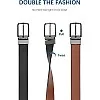BOSTANTEN Belt Men Leather Reversible Belts for Men 1 3/8" for Casual Golf Dress Pants, Two-in-One Belt Gift