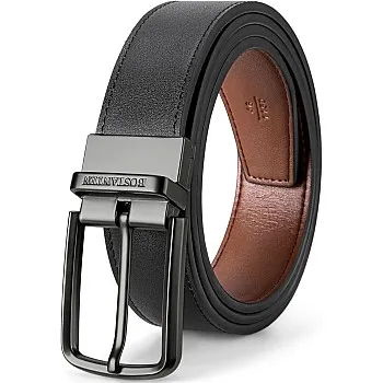 BOSTANTEN Belt Men Leather Reversible Belts for Men 1 3/8