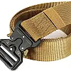 Motevia Men's Tactical Canvas Belt One Size Adjustable Eish Belt with Metal Buckle