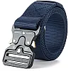 Motevia Men's Tactical Canvas Belt One Size Adjustable Eish Belt with Metal Buckle