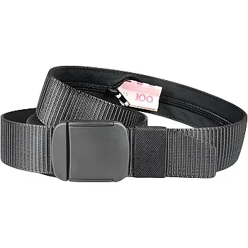 Qaish Men's Belt - Smart Hidden Zipper Secret Pocket - Adjustable Non-Metal Money Holder Belt - Perfect for Travel, Work, Daily Life and Trips