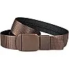 Qaish Men's Belt - Smart Hidden Zipper Secret Pocket - Adjustable Non-Metal Money Holder Belt - Perfect for Travel, Work, Daily Life and Trips