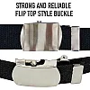 Rothco 100% Cotton Canvas Web Belt with Metal Buckle 3-Pack Outdoor Flip Top Style Belt