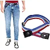 Buckle Free Elastic Belt for Jeans and Dresses, Adjustable Waist Belt for Men and Women (No Buckle) One Piece Color and Shape Change