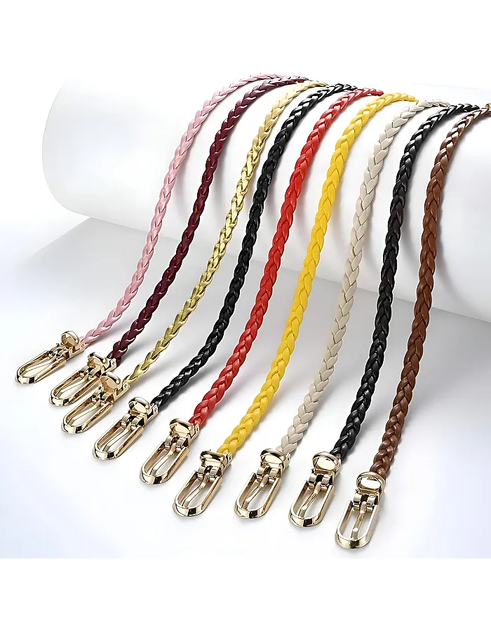 Cute Belt - Delicate thin PU leather belt with a simple, charming design, soft to touch and durable for everyday use, ideal for pairing with skirts or dresses.