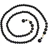 FAIRYGATE Black Belt Pearl Bead Women's Waist Belts Wedding Adjustable Pearl Chain for Dress Gown Fashion Accessories for Casual & Party Wear A3817