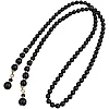 FAIRYGATE Black Belt Pearl Bead Women's Waist Belts Wedding Adjustable Pearl Chain for Dress Gown Fashion Accessories for Casual & Party Wear A3817
