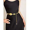 Fashionable Chain Belt - Unique Western Metal Design for Women, Ideal for Dress Enhancements, Perfect for Adding Flair to Your Everyday Wardrobe