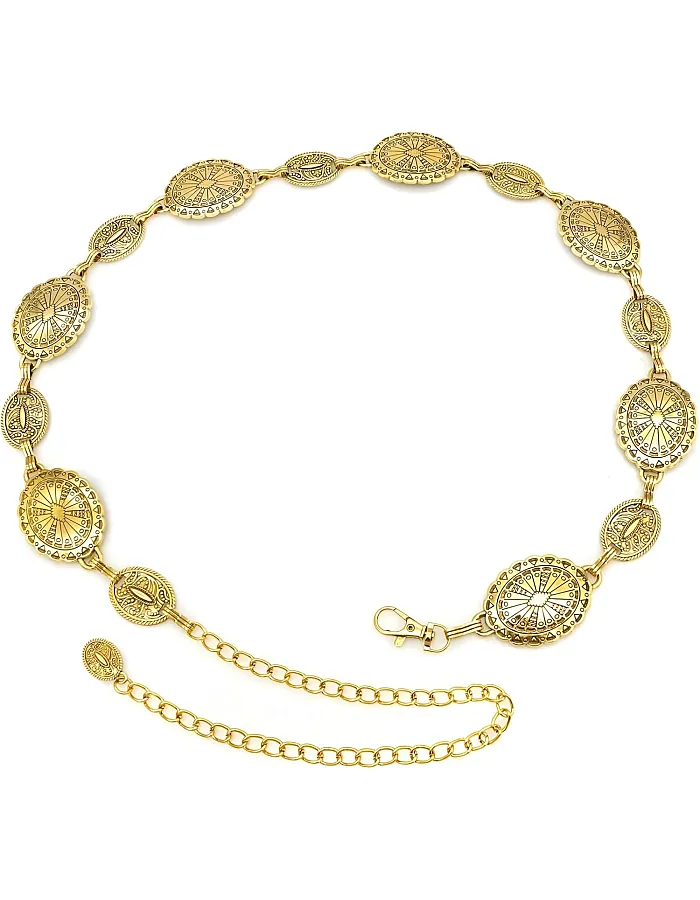 Fashionable Chain Belt - Unique Western Metal Design for Women, Ideal for Dress Enhancements, Perfect for Adding Flair to Your Everyday Wardrobe