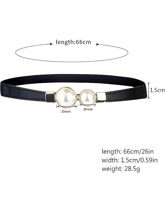 Flexible Dress Belt - Women’s Elastic Waistband with Metal Hook Buckle for Effortless Style and All-Day Comfort