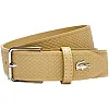 Lacoste Womens Metal Crocodile Stitched Leather Belt