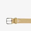 Lacoste Womens Metal Crocodile Stitched Leather Belt