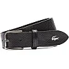 Lacoste Womens Metal Crocodile Stitched Leather Belt