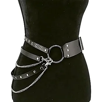 Women's Fashion Leather Chain Belt