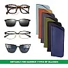 6 Pack Soft Leather Glasses Case,Portable Sunglasses Pouch, One Size
