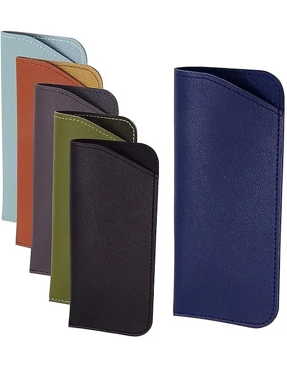6 Pack Soft Leather Glasses Case,Portable Sunglasses Pouch, One Size