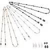 3PCS Eyeglass Chain Sunglass Strap Holder Reading Glass Cords Lanyard Beaded Necklace Chain Eyewear Retainer Chain Metal Long Necklace Fashion Accessories