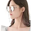 3PCS Eyeglass Chain Sunglass Strap Holder Reading Glass Cords Lanyard Beaded Necklace Chain Eyewear Retainer Chain Metal Long Necklace Fashion Accessories