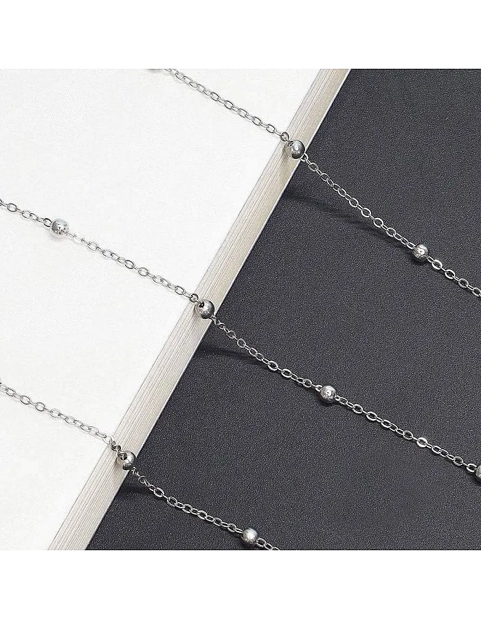 3PCS Eyeglass Chain Sunglass Strap Holder Reading Glass Cords Lanyard Beaded Necklace Chain Eyewear Retainer Chain Metal Long Necklace Fashion Accessories