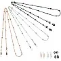 3PCS Eyeglass Chain Sunglass Strap Holder Reading Glass Cords Lanyard Beaded Necklace Chain Eyewear Retainer Chain Metal Long Necklace Fashion Accessories